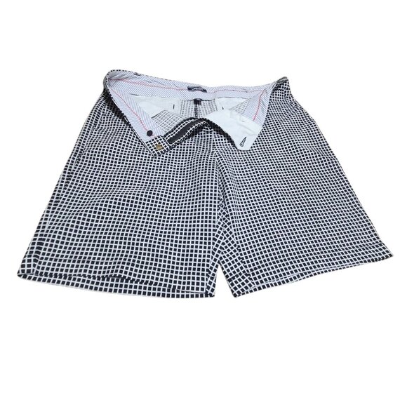 Lands' End Black and White Window -Pane Check Shorts Size 16 - Picture 2 of 9